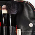 7PCS Red and Black Custom Makeup Brush with PU Case